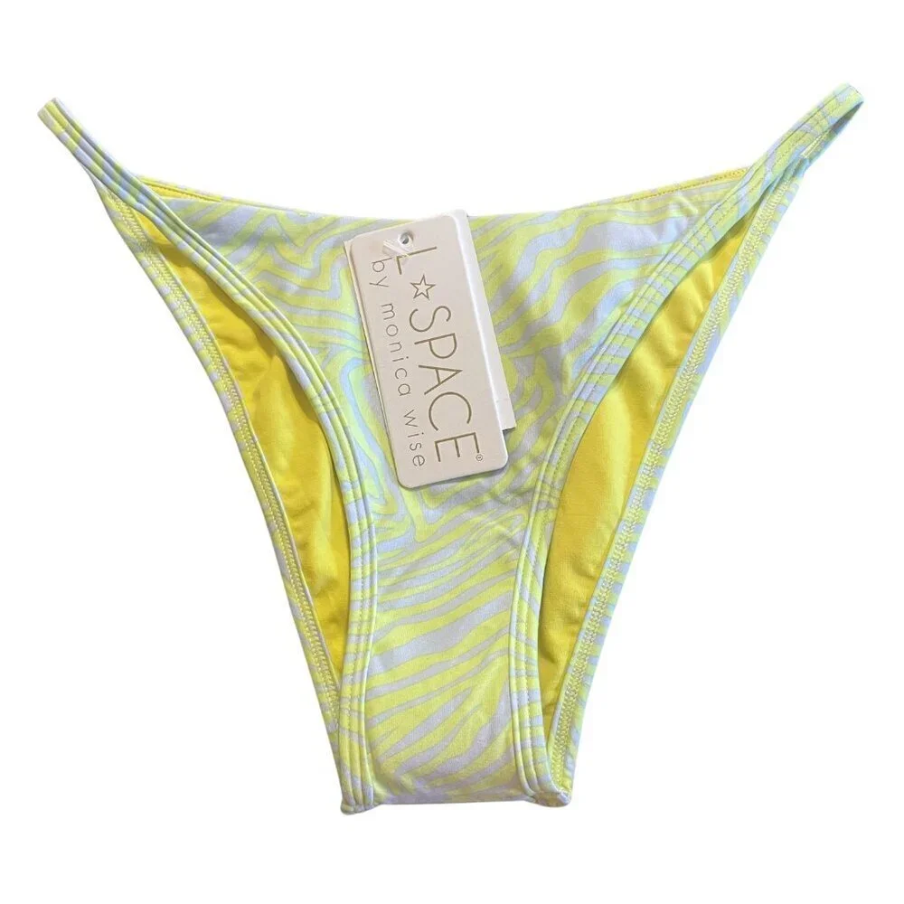 NWT l*space Jay Zebra Print Bitsy Bikini Bottom Sz. S